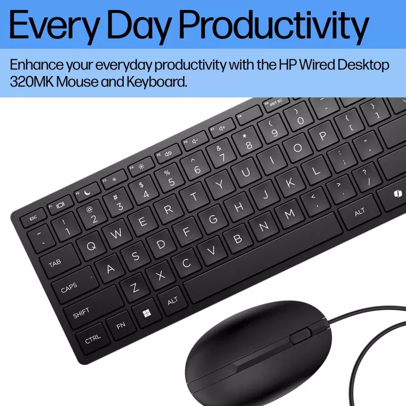 Комплект Клавиатура + Мышь HP 320MK Wired Combo HE 9SR36UT Комплект Клавиатура + Мышь HP 320MK Wired Combo HE 9SR36UT
