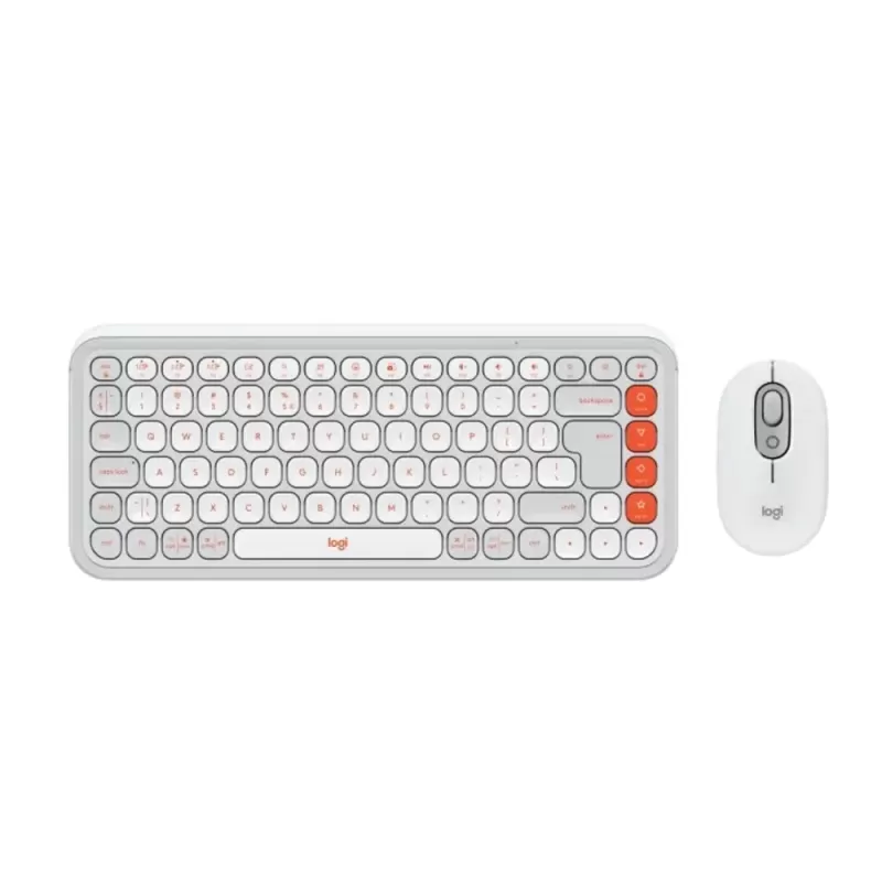 סט מקלדת ועכבר אלחוטיים Logitech POP ICON COMBO 920-013141 צבע אוף-וויט סט מקלדת ועכבר אלחוטיים Logitech POP ICON COMBO 920-013141 צבע אוף-וויט