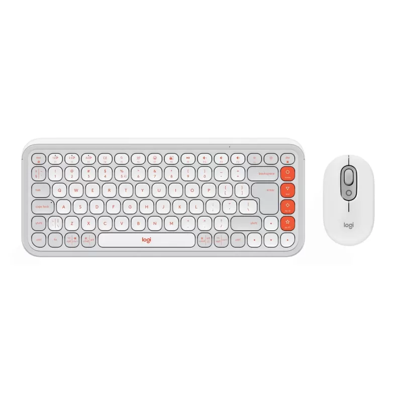 סט מקלדת ועכבר אלחוטיים Logitech POP ICON COMBO 920-013141 צבע אוף-וויט סט מקלדת ועכבר אלחוטיים Logitech POP ICON COMBO 920-013141 צבע אוף-וויט