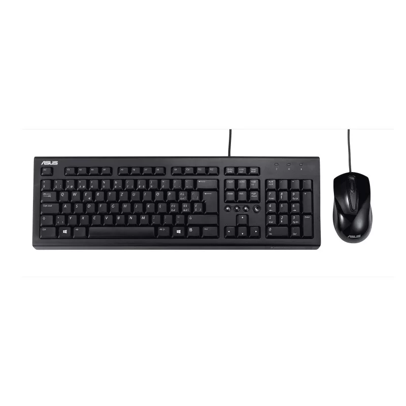 Проводная Клавиатура и Мышь Asus U2000 Wired Keyboard + Mouse black U2000 KEYBOARD+MOUSE/BK/IL/COPILOT