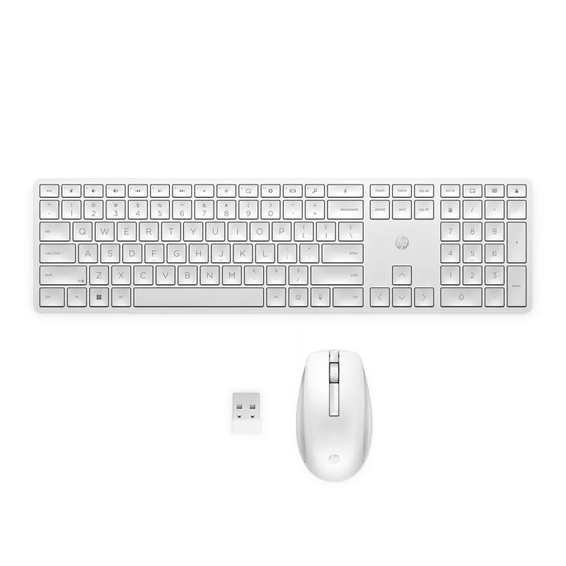 סט מקלדת ועכבר HP 655 Wireless Keyboard & Mouse Combo HE לבן 860P8AA