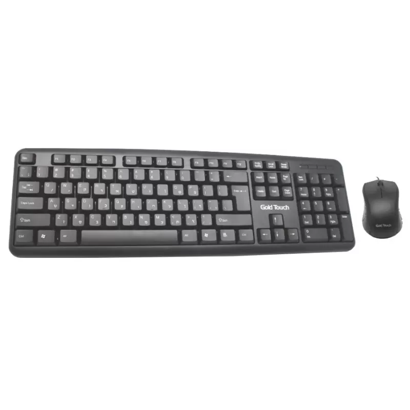 סט מקלדת ועכבר חוטי Gold Touch Combo KYM300 צבע שחור סט מקלדת ועכבר חוטי Gold Touch Combo KYM300 צבע שחור
