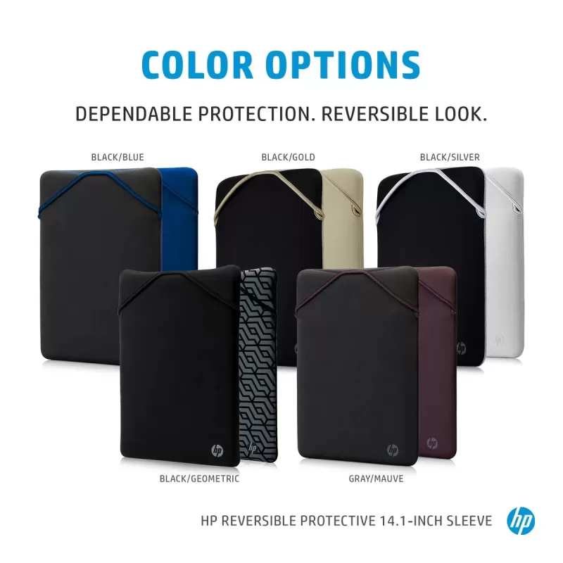 Чехол-конверт для ноутбука HP Protective Reversible 14 Laptop Sleeve black, blue 2F1X4AA