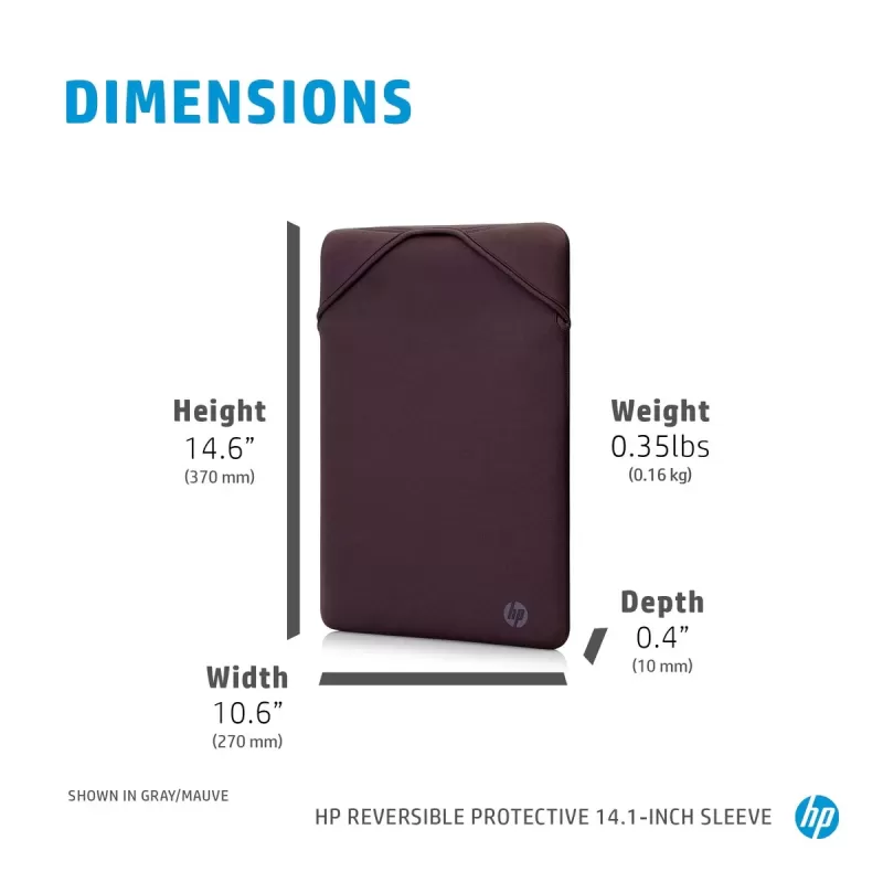 Чехол-конверт для ноутбука HP Protective Reversible 14 Laptop Sleeve black, blue 2F1X4AA