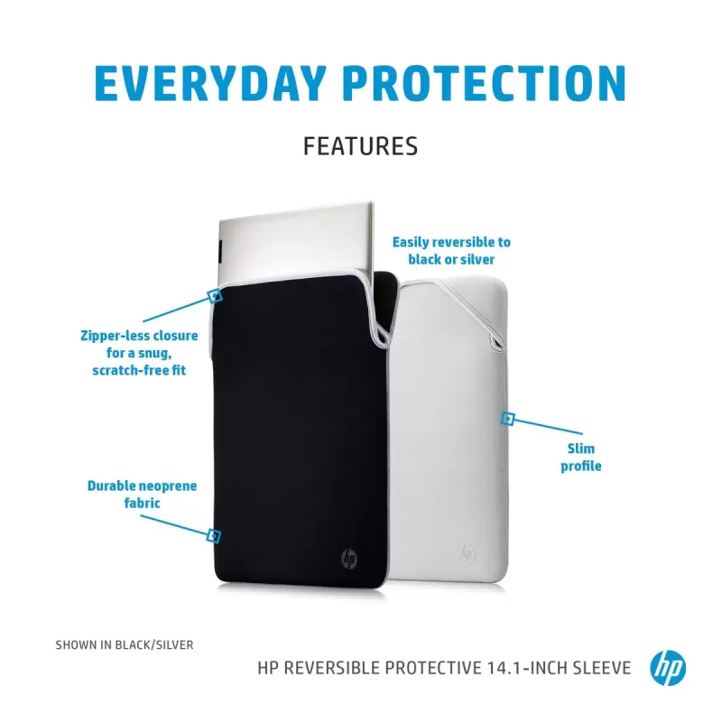 Чехол-конверт для ноутбука HP Protective Reversible 14 Laptop Sleeve black, blue 2F1X4AA
