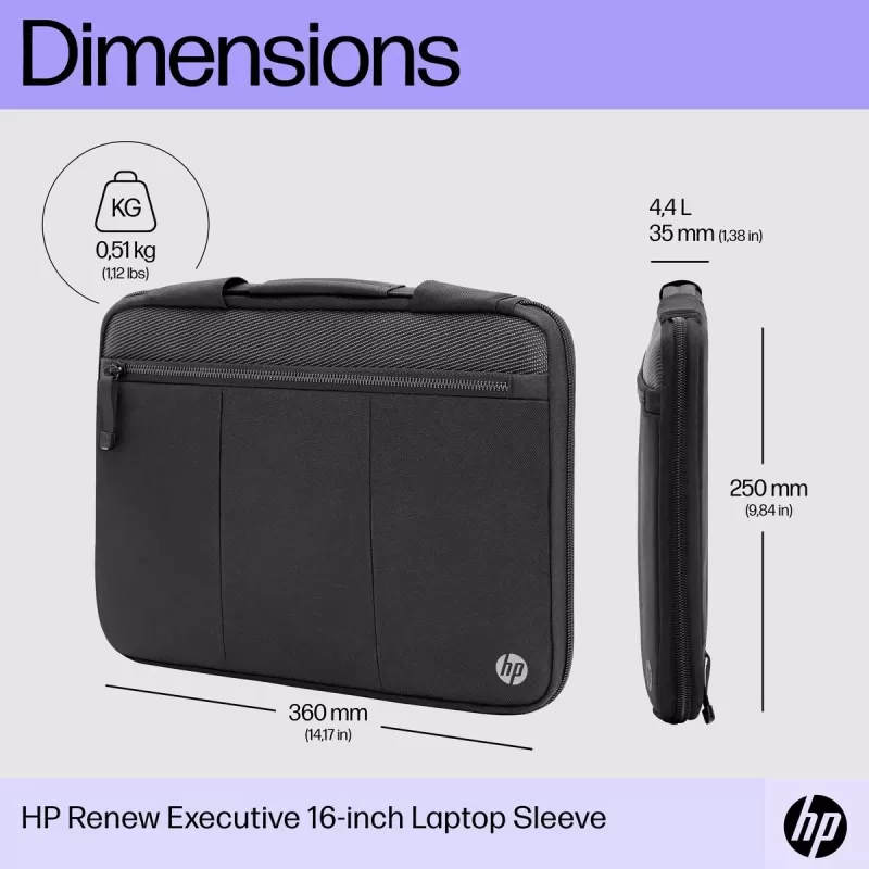 תיק למחשב נייד HP Renew Executive Laptop Sleeve 14.1 6B8Y3AA מצב:מחודש