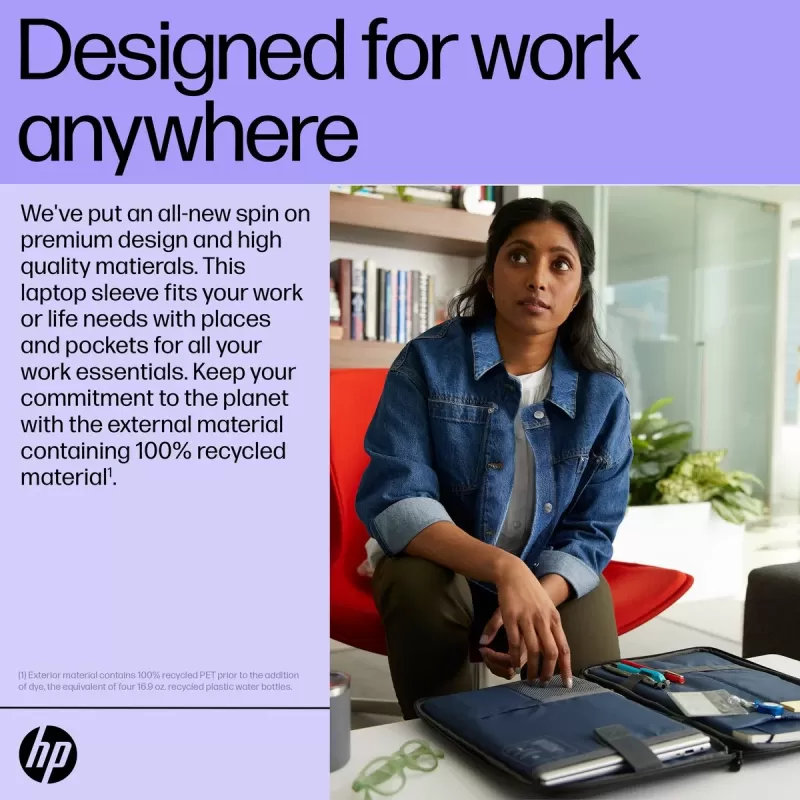 תיק למחשב נייד HP Renew Executive Laptop Sleeve 14.1 6B8Y3AA מצב:מחודש