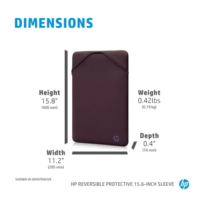 תיק למחשב נייד HP Protective Reversible Laptop Sleeve 15.6 שחור, כחול 2F1X7AA