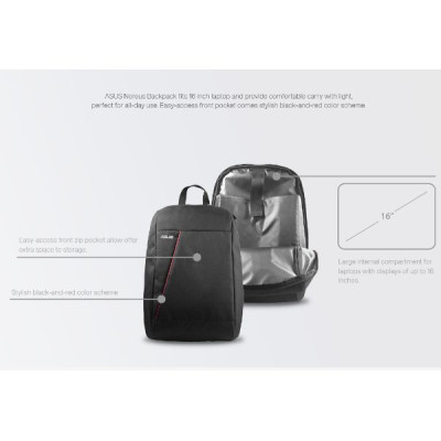 Сумка для Ноутбука ASUS Nereus Backpack Up to 16inch Laptop Stylish TIK-AS-NER Сумка для Ноутбука ASUS Nereus Backpack Up to 16inch Laptop Stylish TIK-AS-NER
