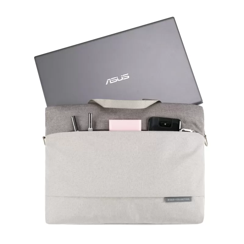תיק למחשב נייד Asus EOS 2 Carry Bag 15.6 אפור בהיר 90XB01DN-BBA010