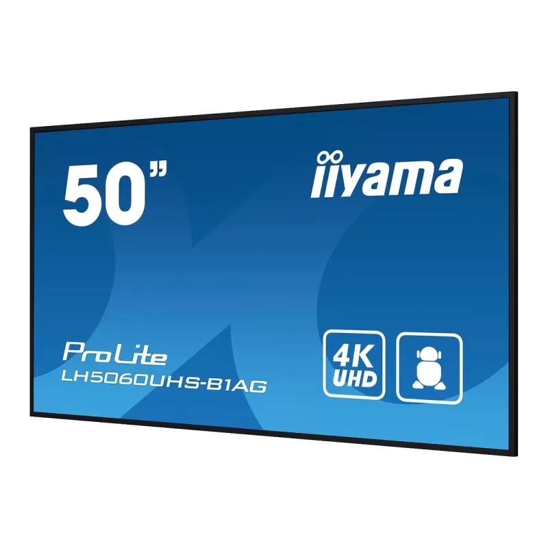 מסך שילוט דיגיטלי IIYAMA LH5060UHS-B1AG 50" ProLite IPS 4K UHD Android 24/7 LH5060UHS-B1AG