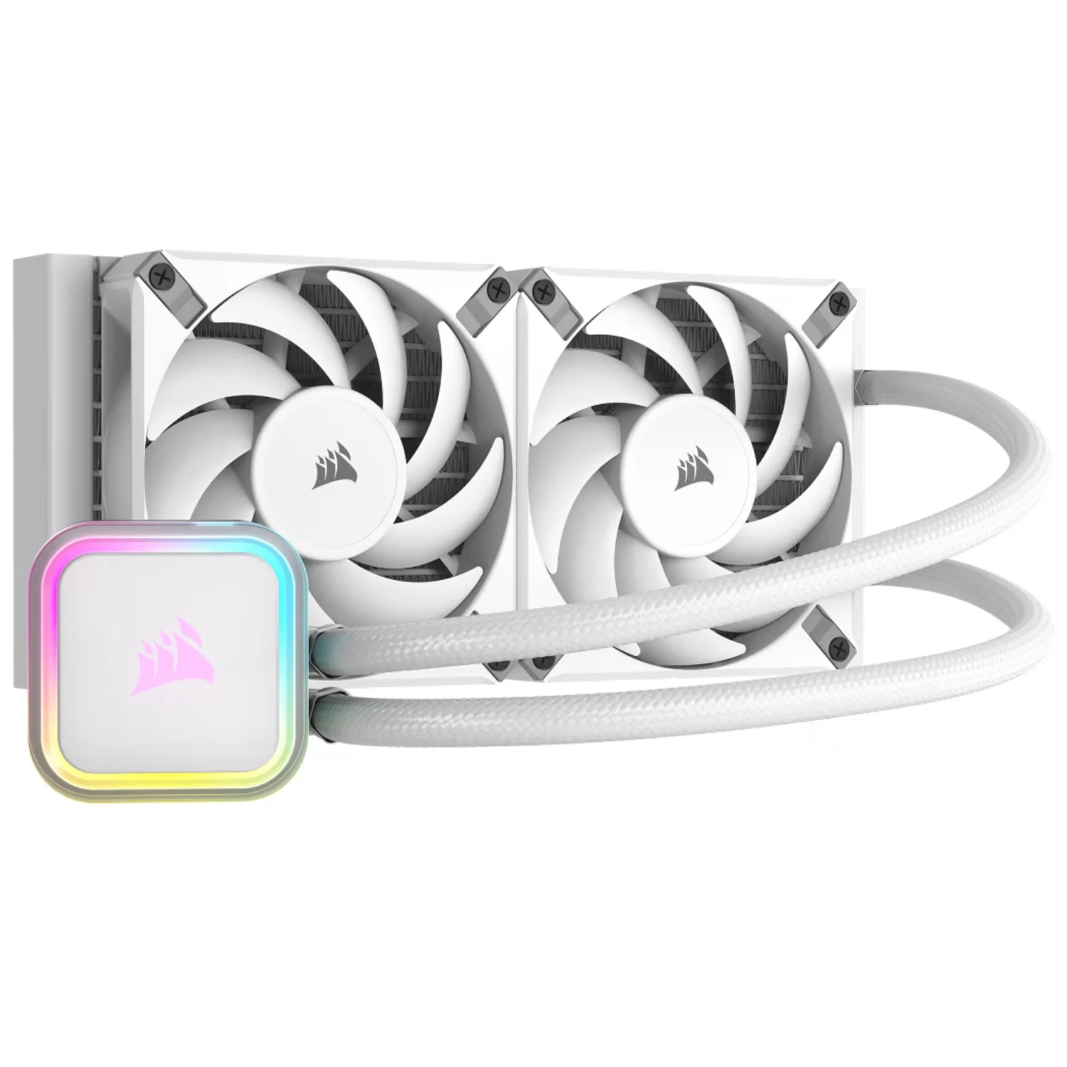 Жидкостное охлаждение Corsair iCUE H100i RGB ELITE - white 240mm
