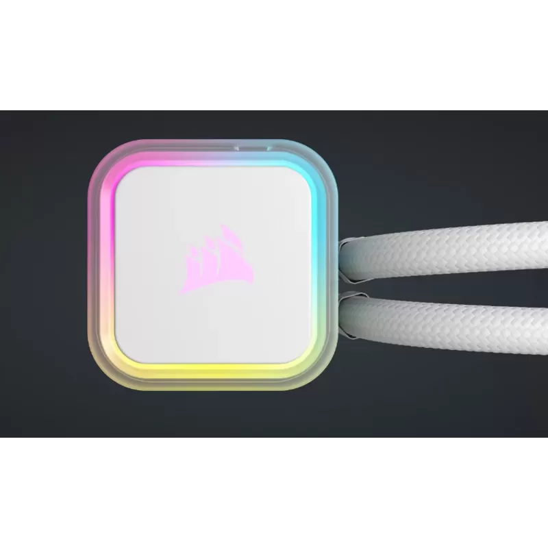 קירור נוזלי Corsair iCUE H100i RGB ELITE - לבן 240mm