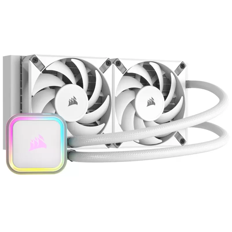 קירור נוזלי Corsair iCUE H100i RGB ELITE - לבן 240mm