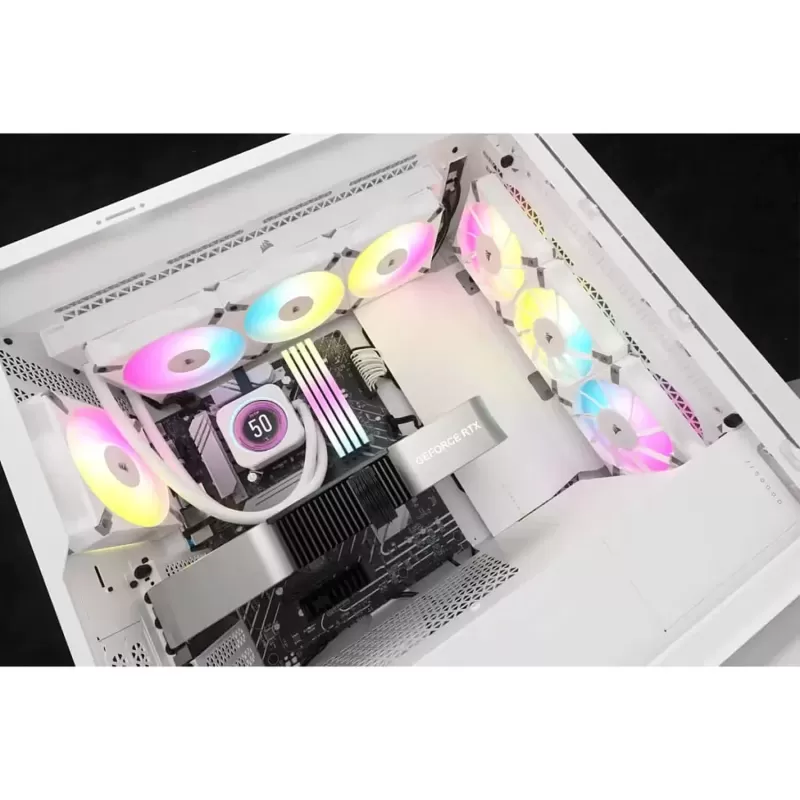 Liquid cooling Corsair iCUE H150i ELITE LCD XT Display, white 360mm