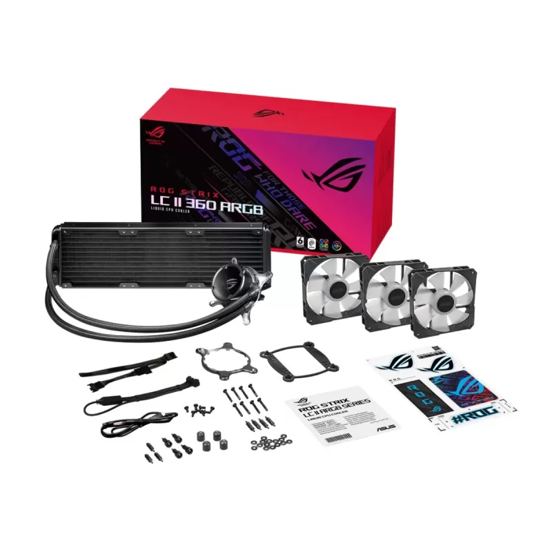 קירור נוזלי Asus ROG STRIX LC II 360 ARGB 360mm צבע שחור