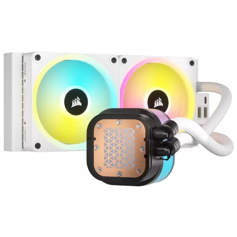 קירור נוזלי Corsair iCUE LINK H100i RGB - לבן 240mm קירור נוזלי Corsair iCUE LINK H100i RGB - לבן 240mm