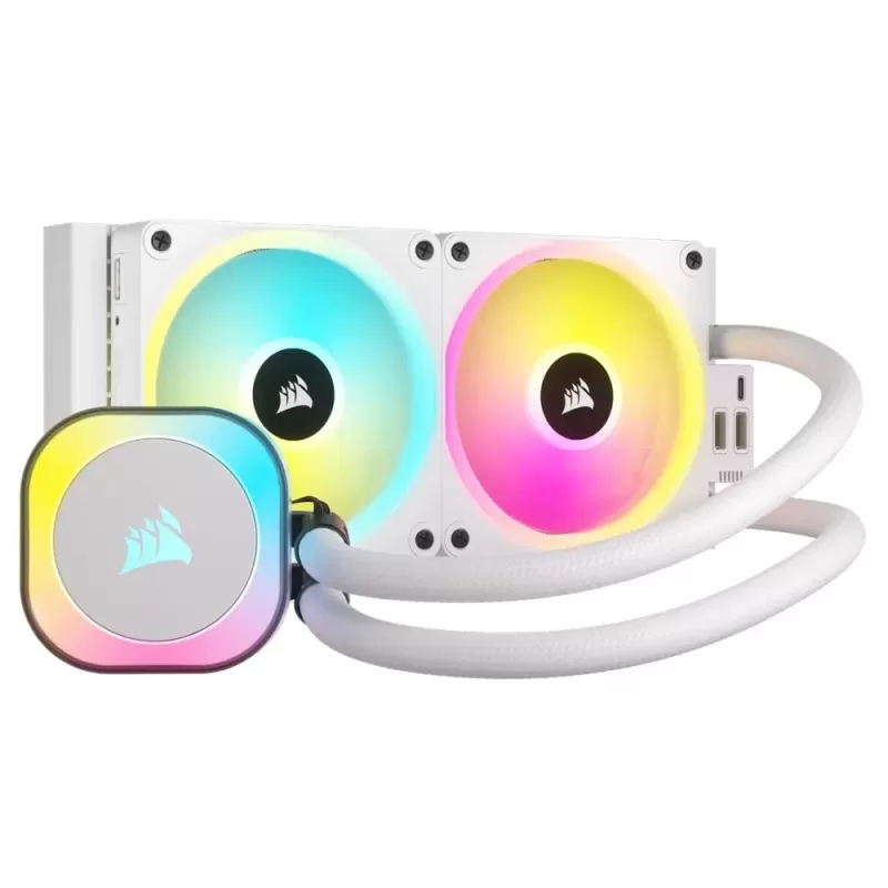 קירור נוזלי Corsair iCUE LINK H100i RGB - לבן 240mm קירור נוזלי Corsair iCUE LINK H100i RGB - לבן 240mm