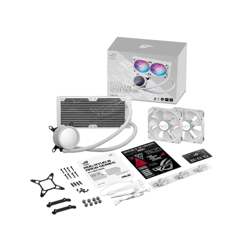 Liquid cooling Asus ROG RYUO III 240 ARGB WHITE EDITION 240mm Color:white Liquid cooling Asus ROG RYUO III 240 ARGB WHITE EDITION 240mm Color:white