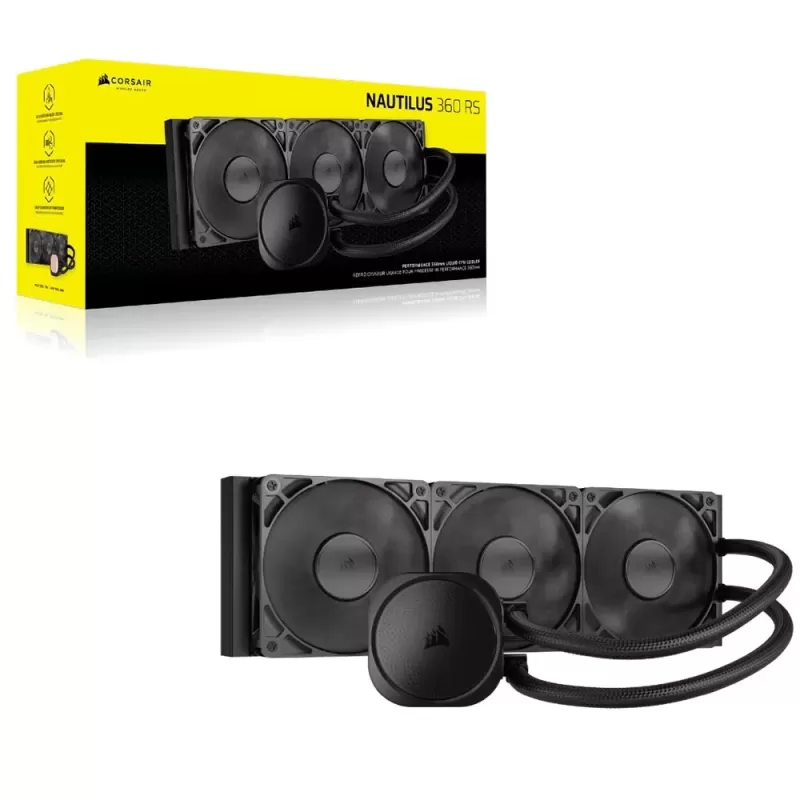 קירור נוזלי Corsair NAUTILUS 360 RS 360 360mm צבע שחור קירור נוזלי Corsair NAUTILUS 360 RS 360 360mm צבע שחור