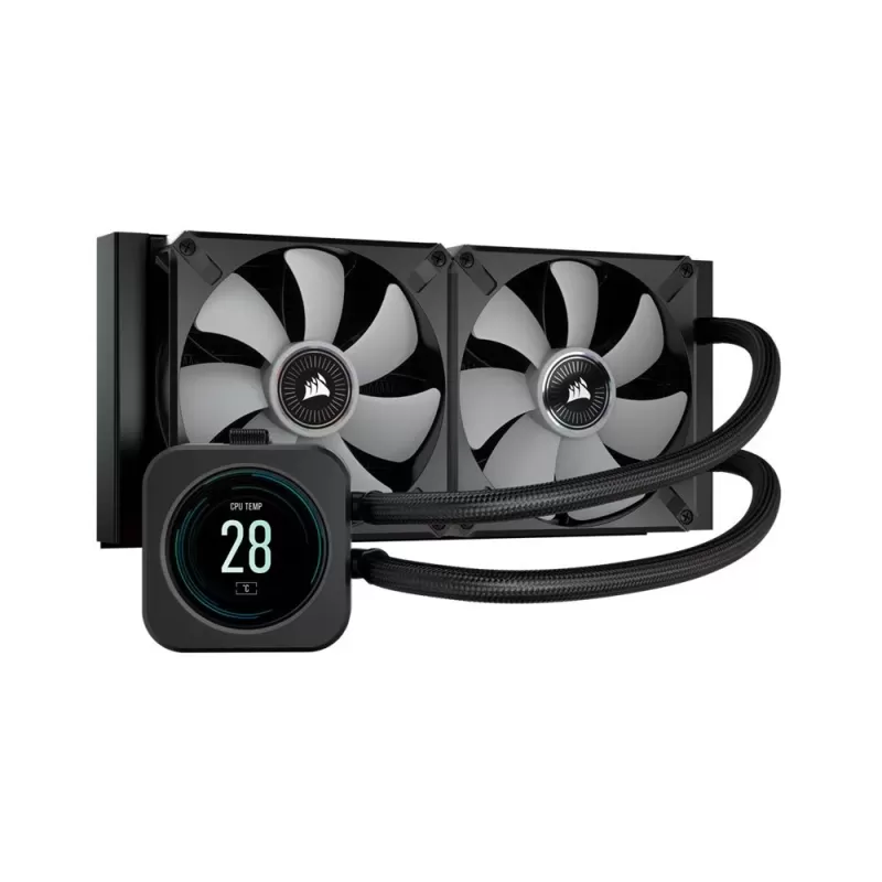 Жидкостное охлаждение Corsair iCUE H100i ELITE LCD 240mm Цвет:чёрный