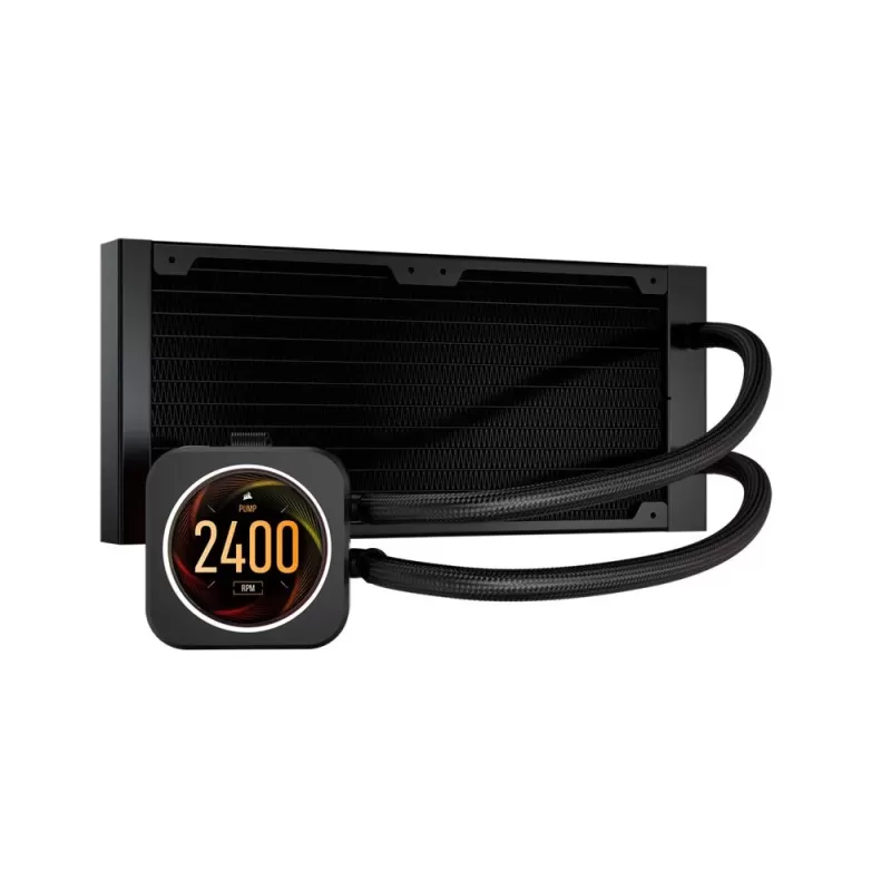 Жидкостное охлаждение Corsair iCUE H100i ELITE LCD 240mm Цвет:чёрный