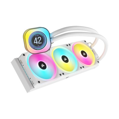קירור נוזלי Corsair iCUE LINK H150i LCD Liquid CPU Cooler, לבן 360mm קירור נוזלי Corsair iCUE LINK H150i LCD Liquid CPU Cooler, לבן 360mm