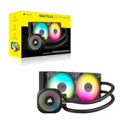 Жидкостное охлаждение Corsair NAUTILUS 240 RS ARGB black 240mm