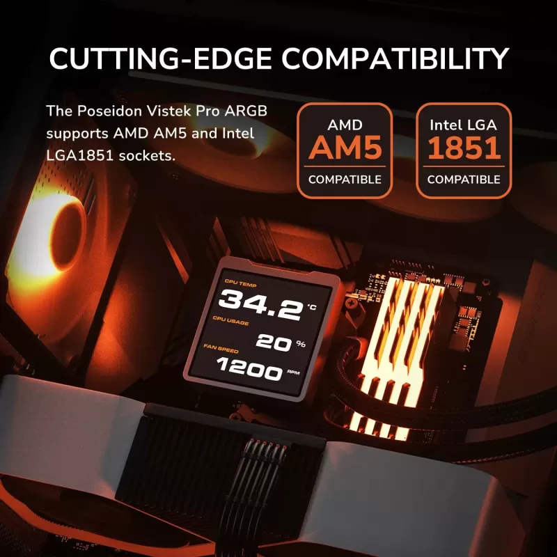 Liquid cooling COUGAR Poseidon Vistek ProARGB 360 Color:white