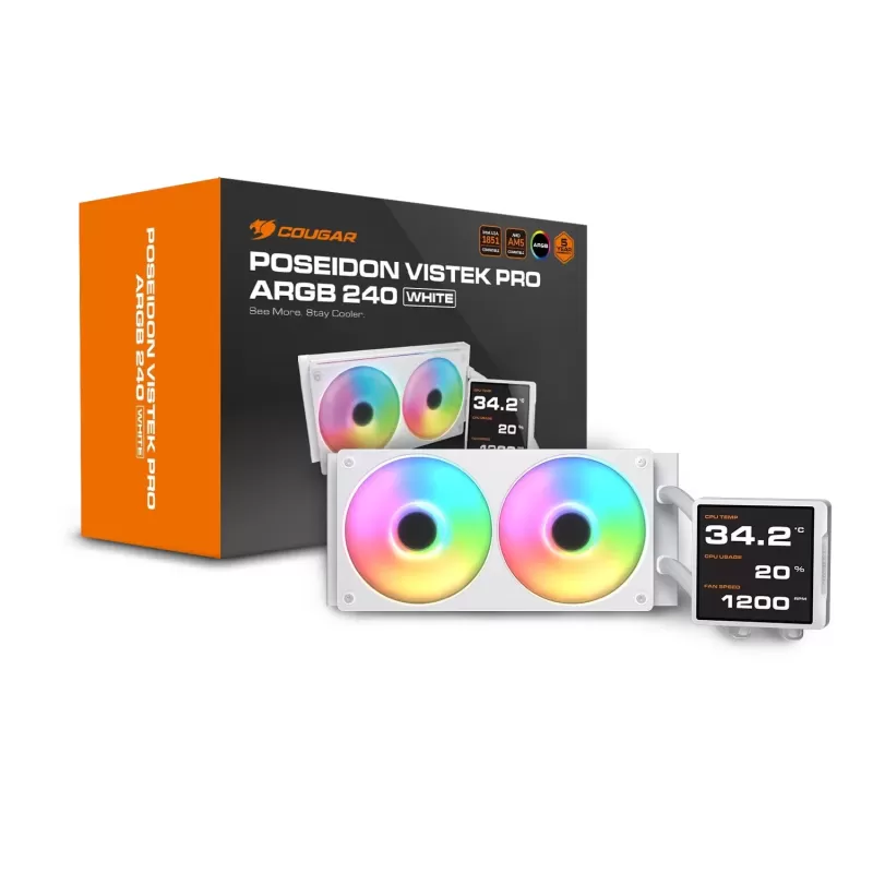Liquid cooling COUGAR Poseidon Vistek ProARGB 360 Color:white