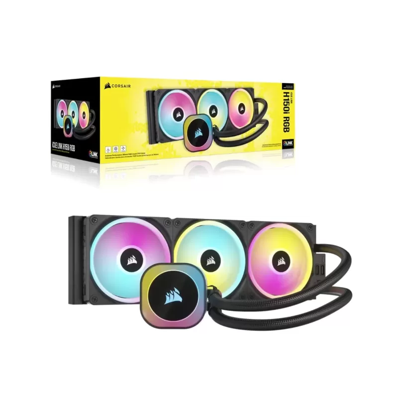 Liquid cooling Corsair iCUE LINK H150i RGB - black 360mm