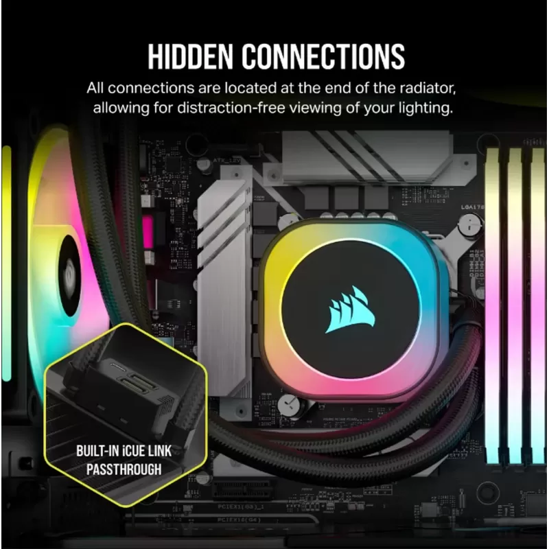 Liquid cooling Corsair iCUE LINK H150i RGB - black 360mm