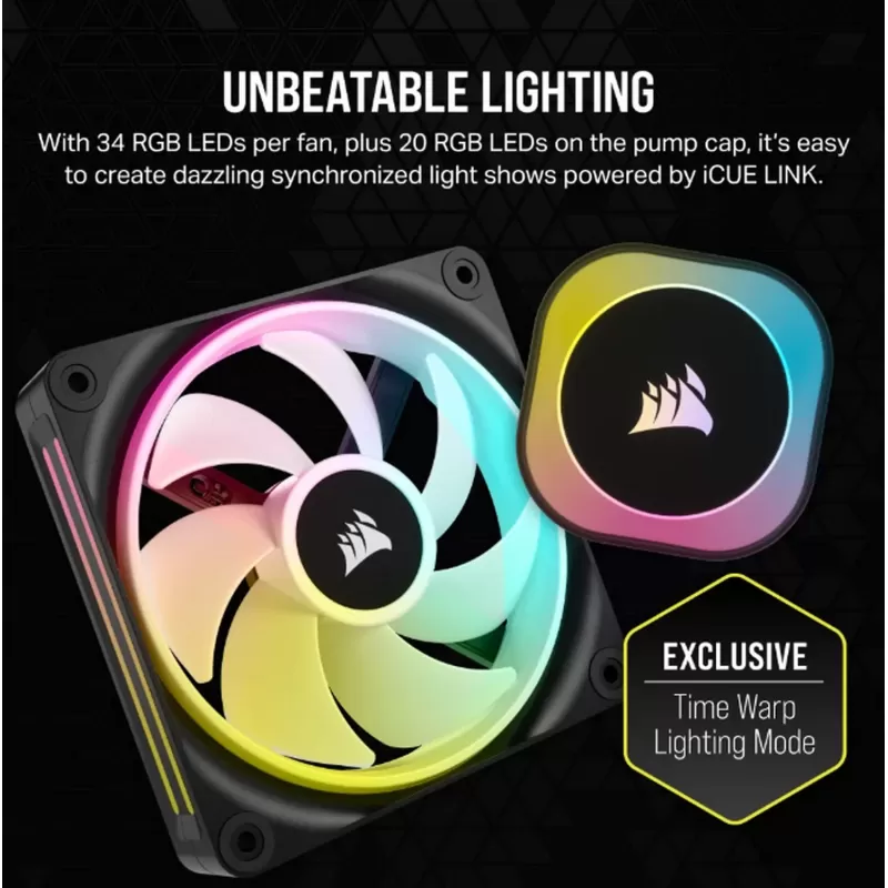 Liquid cooling Corsair iCUE LINK H150i RGB - black 360mm