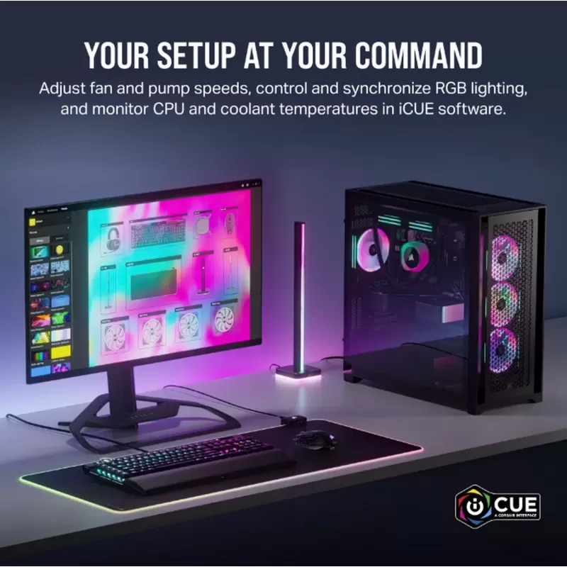 Liquid cooling Corsair iCUE LINK H150i RGB - black 360mm