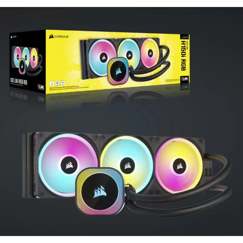 Liquid cooling Corsair iCUE LINK H150i RGB - black 360mm