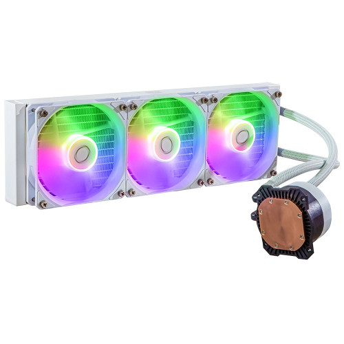 קירור נוזלי Cooler Master 360L Core ARGB לבן CPU Liquid Cooler