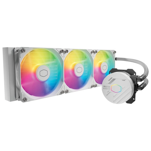 קירור נוזלי Cooler Master 360L Core ARGB לבן CPU Liquid Cooler