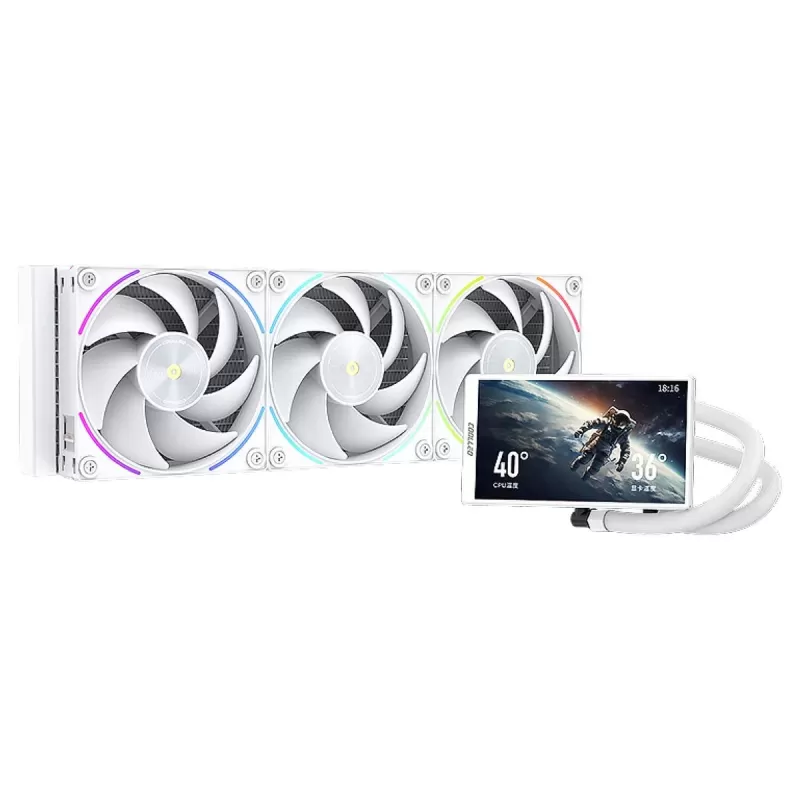 קירור נוזלי Coolleo ICE Apex Vision PRO 360 צבע לבן