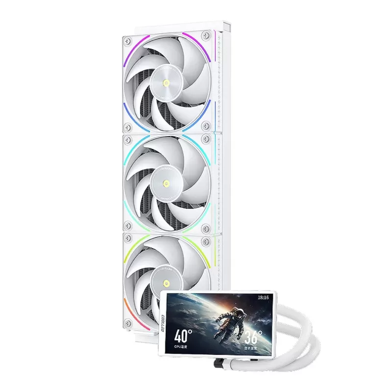 קירור נוזלי Coolleo ICE Apex Vision PRO 360 צבע לבן