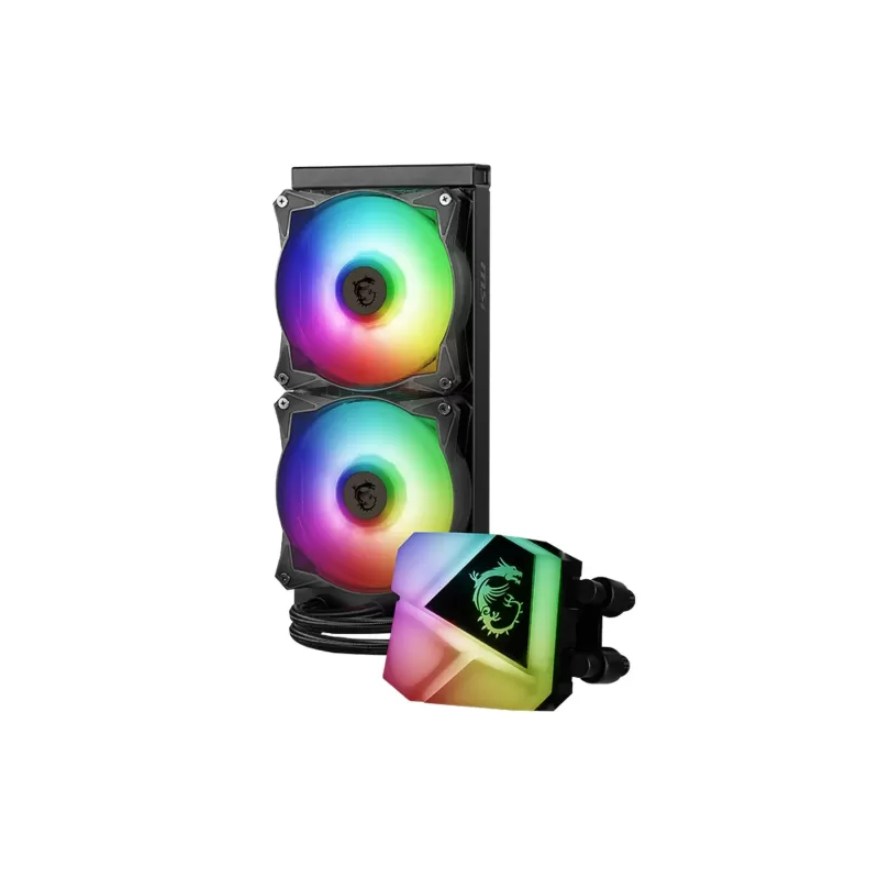 קירור נוזלי MSI MAG CORELIQUID C240 240mm צבע שחור קירור נוזלי MSI MAG CORELIQUID C240 240mm צבע שחור