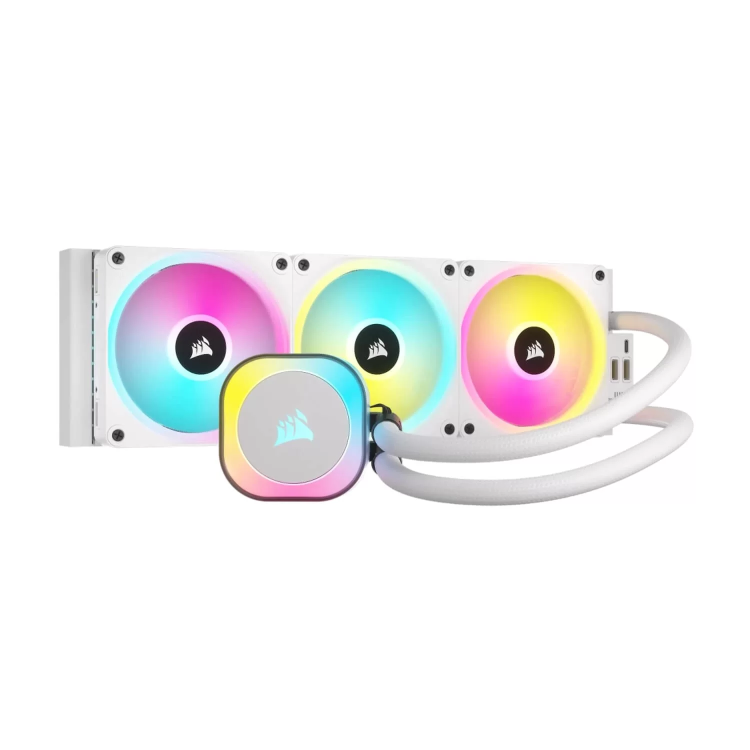 Жидкостное охлаждение Corsair iCUE LINK H150i RGB - white 360mm