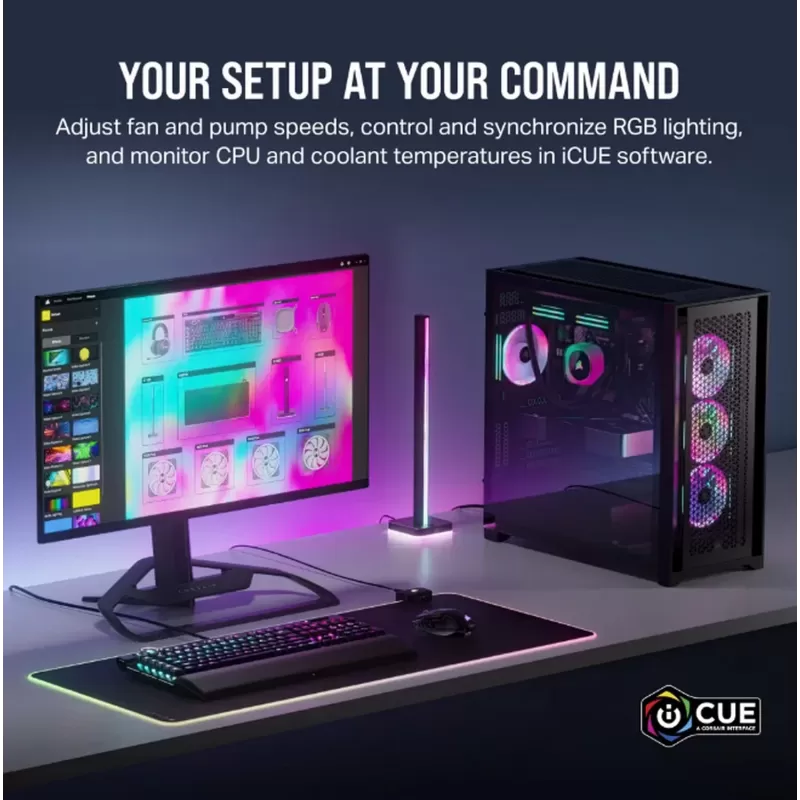 קירור נוזלי Corsair iCUE LINK H150i RGB - לבן 360mm
