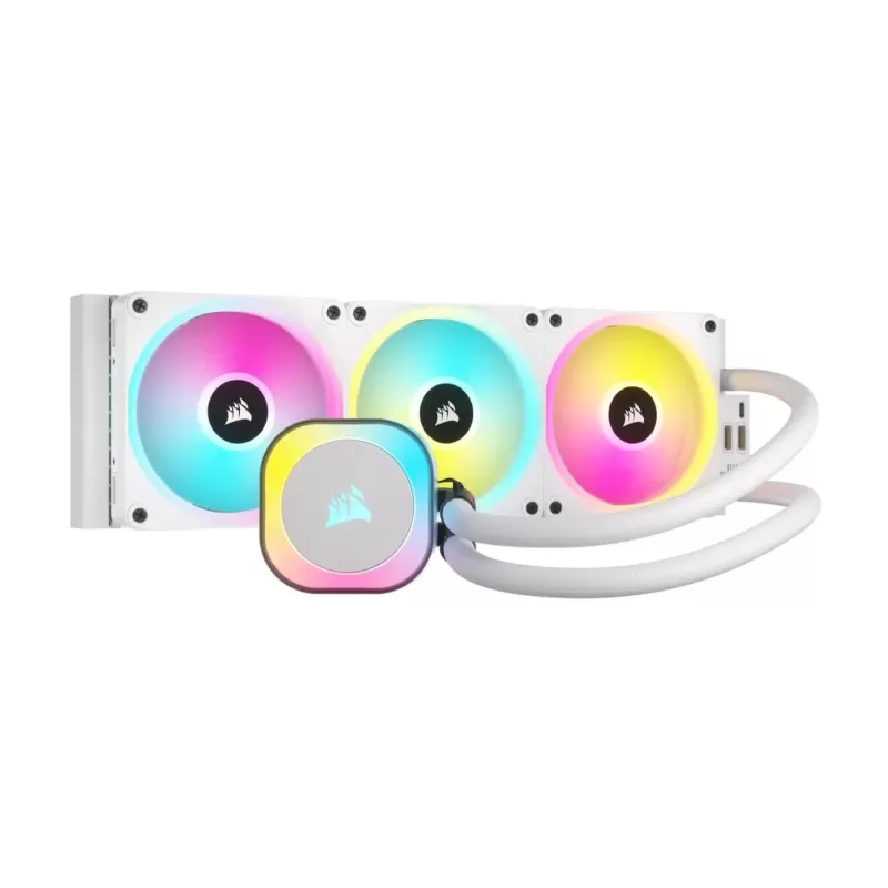 קירור נוזלי Corsair iCUE LINK H150i RGB - לבן 360mm