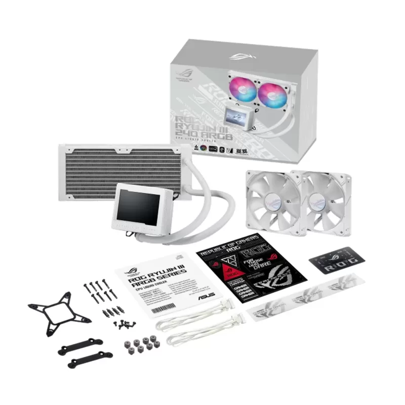 Жидкостное охлаждение Asus ROG RYUJIN III 240 ARGB White Edition Цвет:белый
