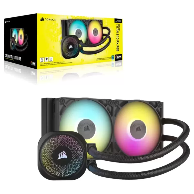 Жидкостное охлаждение Corsair iCUE LINK TITAN 240 RX RGB AIO Цвет:чёрный