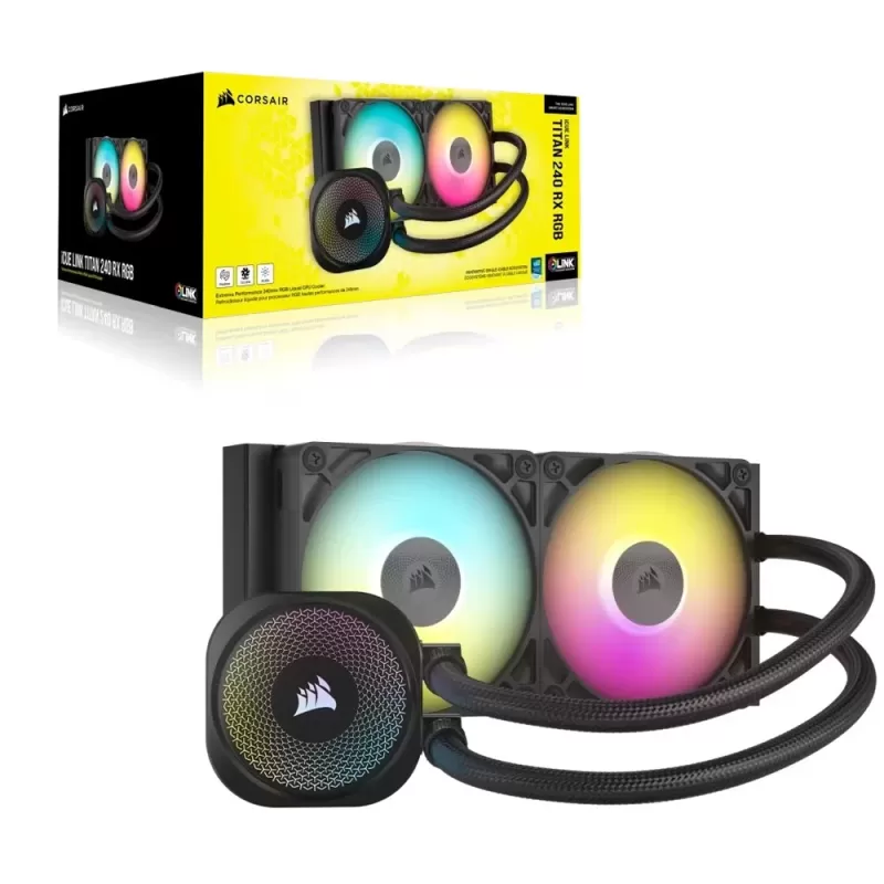 Жидкостное охлаждение Corsair iCUE LINK TITAN 240 RX RGB AIO Цвет:чёрный