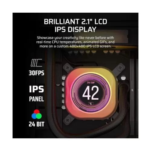 קירור נוזלי Corsair iCUE LINK TITAN 360 RX LCD AIO 360mm צבע שחור