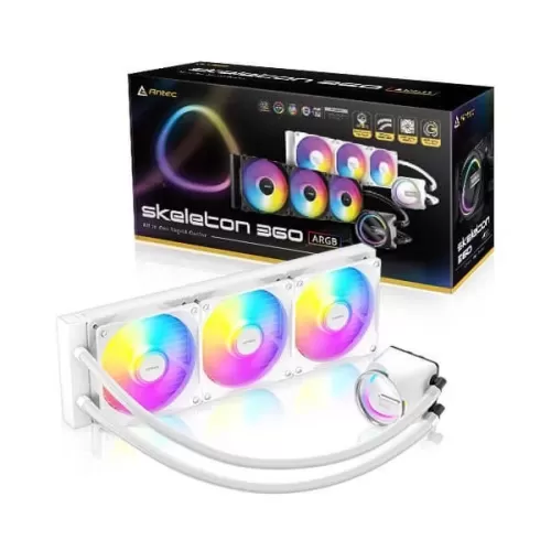 קירור נוזלי Antec SKELETON 360 ARGB לבן 360mm