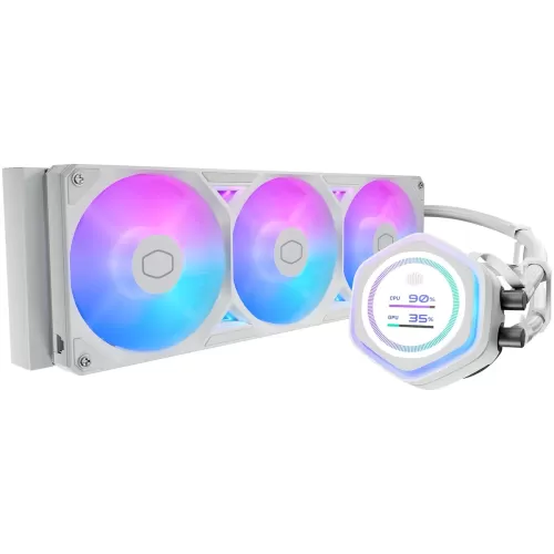 Liquid cooling Cooler Master MasterLiquid Atmos II LCD 360 white 360mm