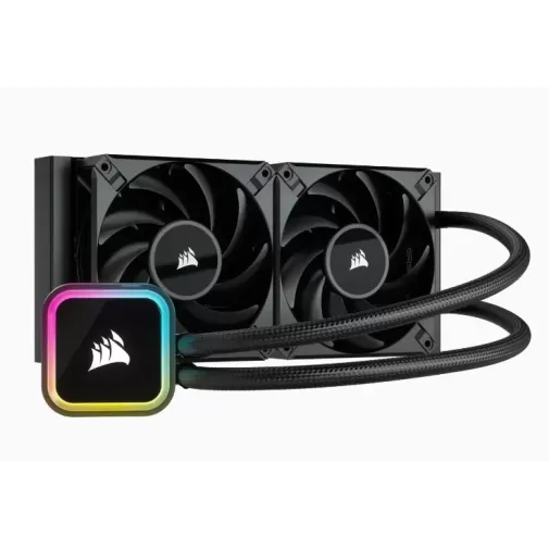 קירור נוזלי Corsair iCUE H100i RGB 240mm צבע שחור